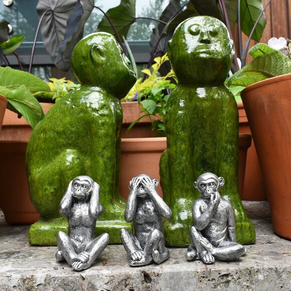 Adam & Friends Home Decor See No Evil, Hear No Evil, Speak No Evil Sculpture - Picture 5 of 5